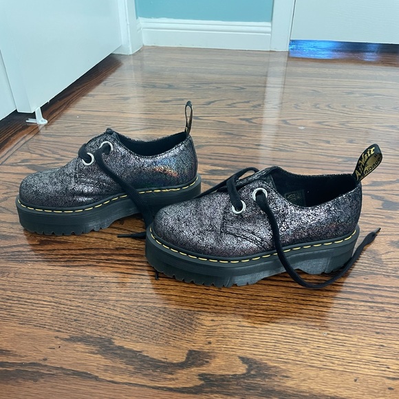 Dr. Marten Holly Iridescent Gunmetal Platform - Picture 5 of 8